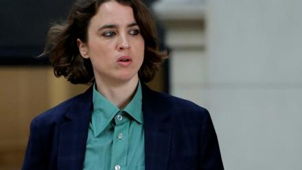 Adèle Haenel au procès en appel du réalisateur français Christophe Ruggia, au Palais de justice de Paris, le 23 janvier 2026