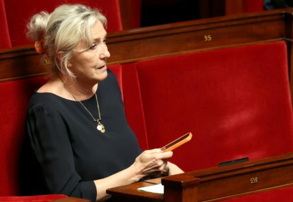 Marine Le Pen, présidente du groupe RN à l'Assemblée nationale, le 23 juin 2026 à Paris