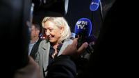 La cheffe des députés du Rassemblement national, Marine Le Pen, à Oignies le 28 novembre 2025