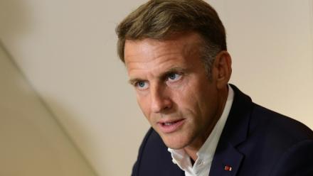 Le président français Emmanuel Macron à Paris, le 23 août 2026