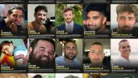 Portraits non datés des 20 derniers otages détenus par le Hamas dans la bande de Gaza. Combo créé le 13 octobre 2025, jour de leur libération, à partir de photos fournies par l'armée israélienne.
