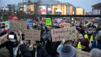 Manifestation contre le parti d'extrême droite allemande AfD réuni pour un congrès à Giessen, le 29 novembre 2025 dans le centre de l'Allemagne
