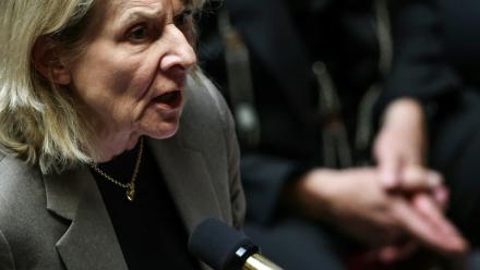 La ministre de la Culture Catherine Pégard à l'Assemblée nationale le 19 mai 2026