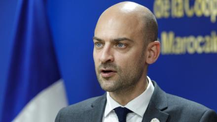 Le ministre français des Affaires étrangères Jean-Noël Barrot, à Rabat au Maroc le 20 mai 2026