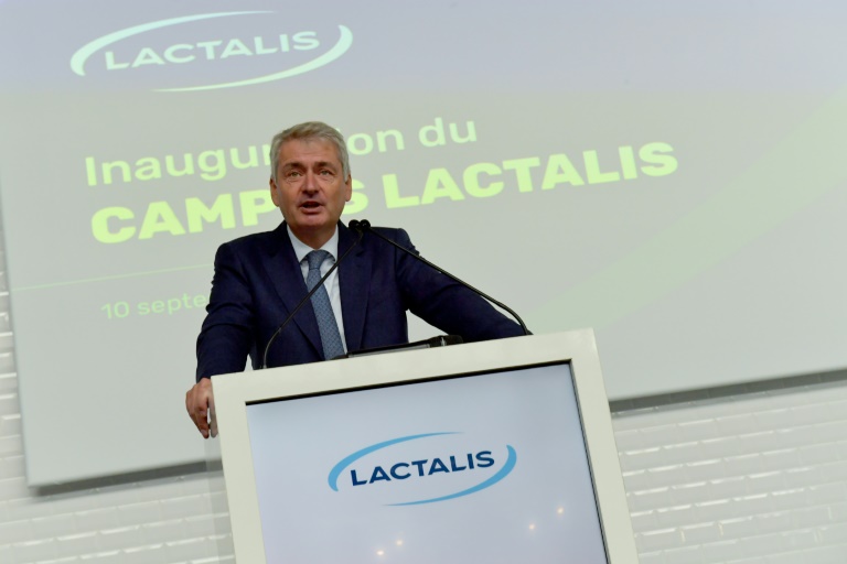 Emmanuel Besnier, président de Lactalis, lors de l'inauguration du campus du groupe à Laval, en Mayenne, le 10 septembre 2024