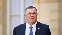 Le PDG de TotalEnergies Patrick Pouyanné quitte Matignon à l'issue d'une réunion des distributeurs de carburant autour du Premier ministre Sébastien Lecornu, le 12 octobre 2026