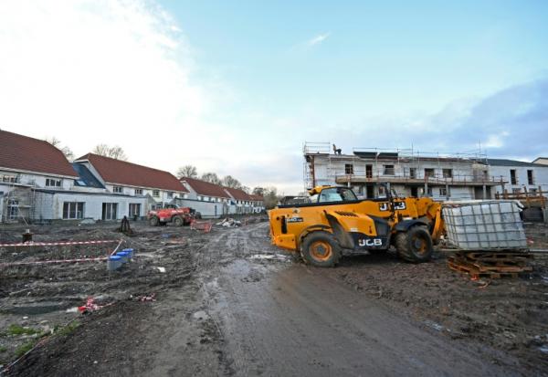 Chantier de rénovation énergétique à Lens le 16 janvier 2023