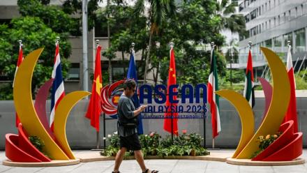 Logo de l'Asean, le 25 mai 2025 à Kuala Lumpur
