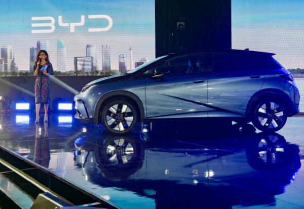 La nouvelle BYD Dolphin présentée à Jakarta, le 18 janvier 2024