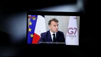 Emmanuel Macron interviewé sur la chaîne TF1 à Évian, le 15 juin 2026