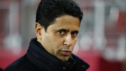 Le président qatari du PSG, Nasser al-Khelaïfi,  à Monaco le 17 février 2026