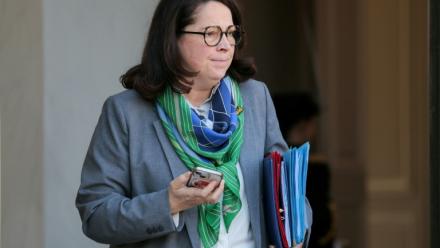 La ministre des Sports Marina Ferrari à la sortie de l'Elysée, le 4 mars 2026 à Paris