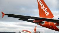 Des avions de la compagnie aérienne EasyJet sur le tarmarc de l'aéroport Saint-Expéry à Colombier Saugnieu, le 5 février 2024 dans le Rhône