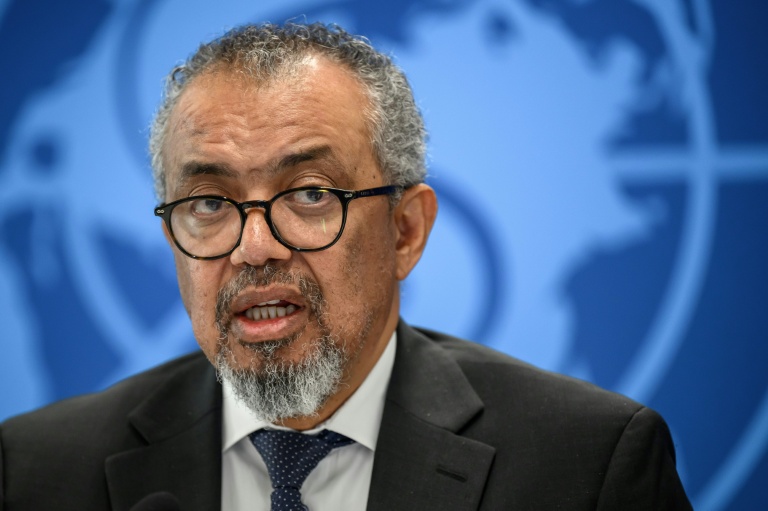 Le directeur général de l'OMS Tedros Adhanom Ghebreyesus à Genève en Suisse le 20 mai 2026