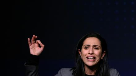 La haute-commissaire à l'Enfance Sarah El Haïry à Nantes le 14 janvier 2026