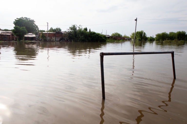 Les inondations après la crue du fleuve Parana à Corrientes, en Argentine, le 23 octobre 2026