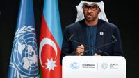 Sultan al-Jaber, ministre émirati de l'Industrie, lors de l'ouverture de la COP29 le 11 novembre 2024 à Bakou