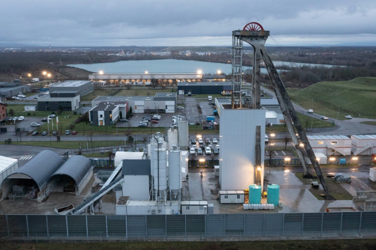 Vue générale du centre de stockage de déchets dangereux Stocamine à Wittelsheim, dans le Haut-Rhin, le 11 janvier 2023
