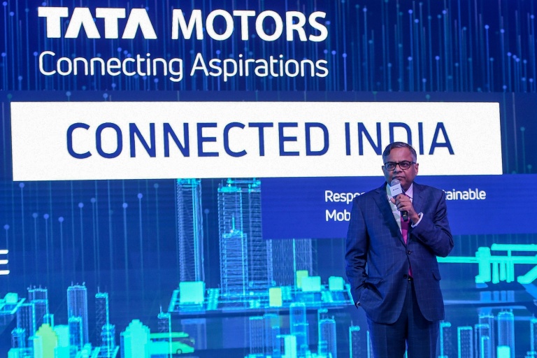Le PDG du conglomérat indien Tata,  Natarajan Chandrasekaran, près de New Delhi le 5 février 2020, en Inde