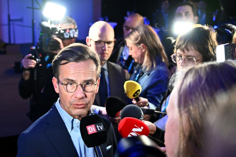 Le Premier minsitre suédois sortant Ulf Kristersson, à Stockholm le 14 septembre 2026