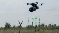 Un drone FPV, lors de vols test dans un lieu tenu secret en Ukraine, le 10 juillet 2025 