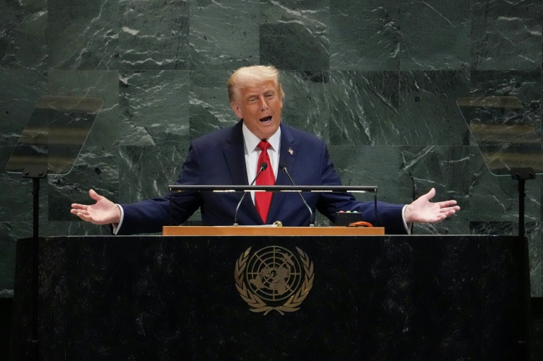 Donald Trump à la tribune des Nations Unies le 23 septembre 2025