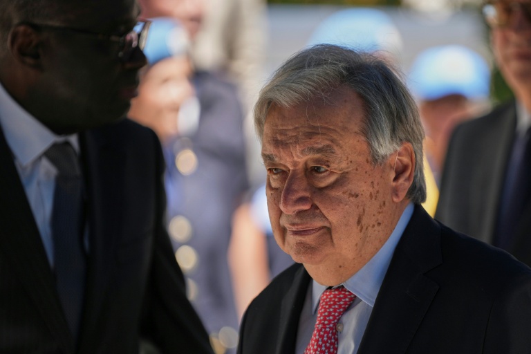 Le secrétaire général de l'ONU Antonio Guterres à Chypres, le 28 juillet 2026