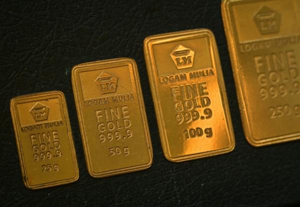 Des lingots d'or dans un magasin d'Etat à Surabaya, en Indonésie, le 16 octobre 2025