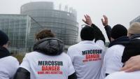 Manifestation contre l'accord sur le Mercosur devant le Parlement européen à Strasbourg, le 21 janvier 2026