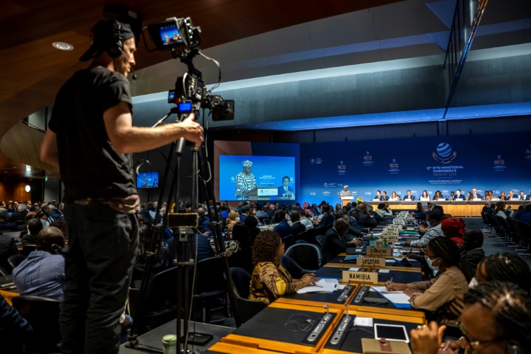 World Trade Organization (WTO) Director-General Ngozi Okonjo-Iweala at the opening ceremony of the 12th Ministerial Conference on June 12 in Geneva