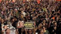 Manifestation pour dénoncer la crise du logement à Barcelone, en Espagne, le 5 octobre 2026