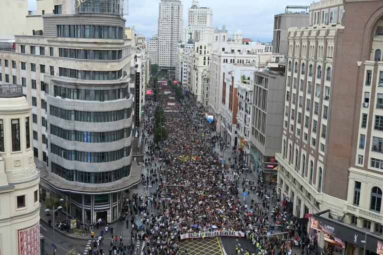 Manifestation pour le droit au logement à Madrid en Espagne le 3 octobre 2026