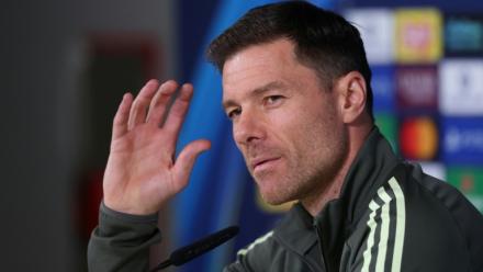 Le technicien espagnol Xabi Alonso lors d'une conférence de presse avant un match de Ligue des champions du Real Madrid, le 9 décembre 2025 à Valdebebas