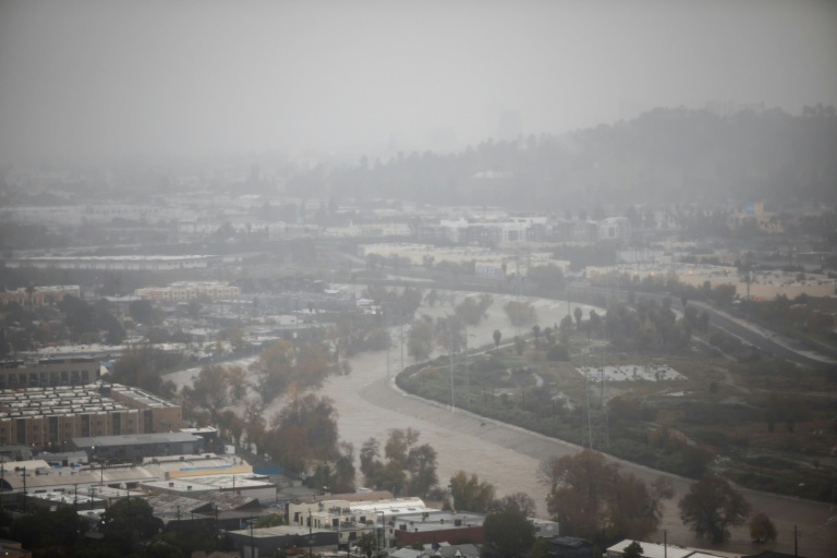 Des pluies torrentielles à Los Angeles, en Californie, aux Etats-Unis, le 24 décembre 2025