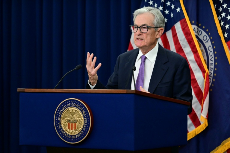 Le président de la Fed Jerome Powell, lors de la conférence de presse ayant suivi la réunion de l'institution, le 29 octobre 2025 à Washington