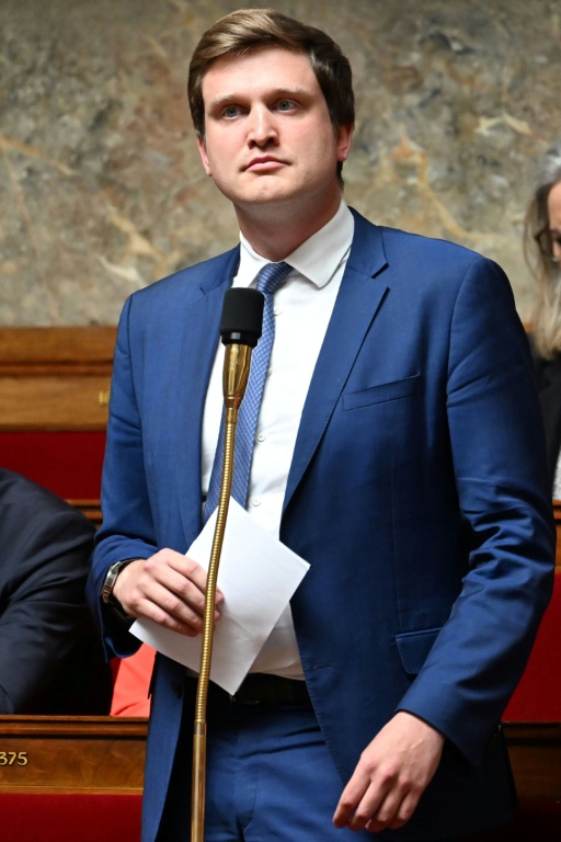 Le député Renaissance Charles Rodwell, le 16 mai 2023 à l'Assemblée nationale, à Paris
