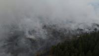 Vue aérienne de l'incendie ravageant l'est de la Belgique, le 15 août 2026