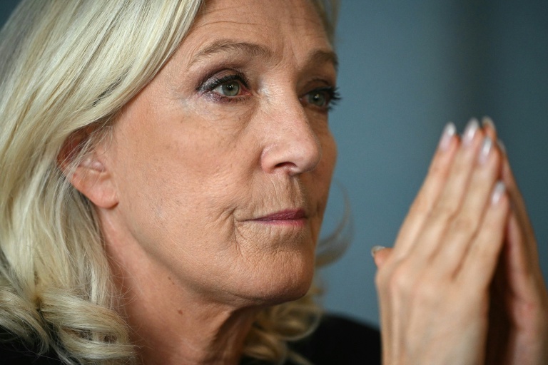 La candidate RN à la présidentielle Marine Le Pen, à Moissac dans le Tarn-et-Garonne le 12 octobre 2026