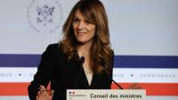 La porte-parole du gouvernement, Maud Bregeon, en conférence de presse, le 25 février 2026 à Paris