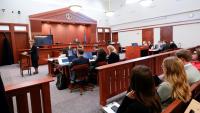 La salle d'audience du tribunal de Fairfax (Virginie) le 27 mai 2022

