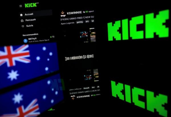 Le logo de la plateforme autralienne Kick, le 21 août 2025 à Toulouse