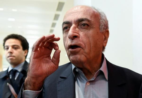 L'homme d'affaires franco-libanais Ziad Takieddine à son arrivée au palais de justice de Paris le 7 octobre 2019, au premier jour du procès du volet financier de l'affaire Karachi