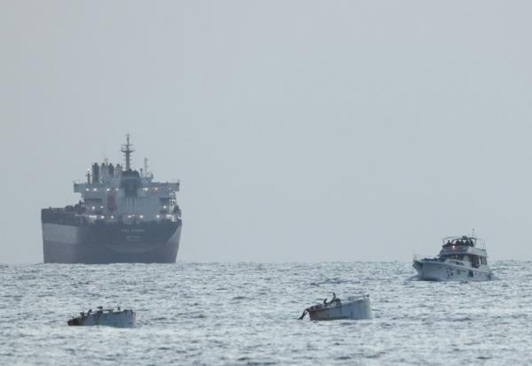 Un bateau appartenant à "la flotille pour Gaza", intercepté par la marine israélienne, est dirigé vers Israël, le  19 mai 2026.


