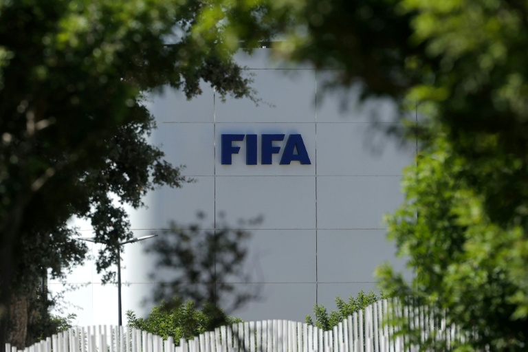 Le logo de la Fifa sur son siège régional à Salé, au Maroc, le 5 août 2026
