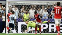 Le but inscrit par Lionel Messi (N.10, de dos) à la 38e minute du match contre l'Autriche le 22 juin 2026 à Arlington. Avec 17 buts, la superstar argentine est désormais seul en tête du classement des meilleurs buteurs en Coupe du monde