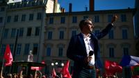 Le député François Ruffin, candidat à l'élection présidentielle, lors d'un meeting à Lyon, le 25 avril 2026