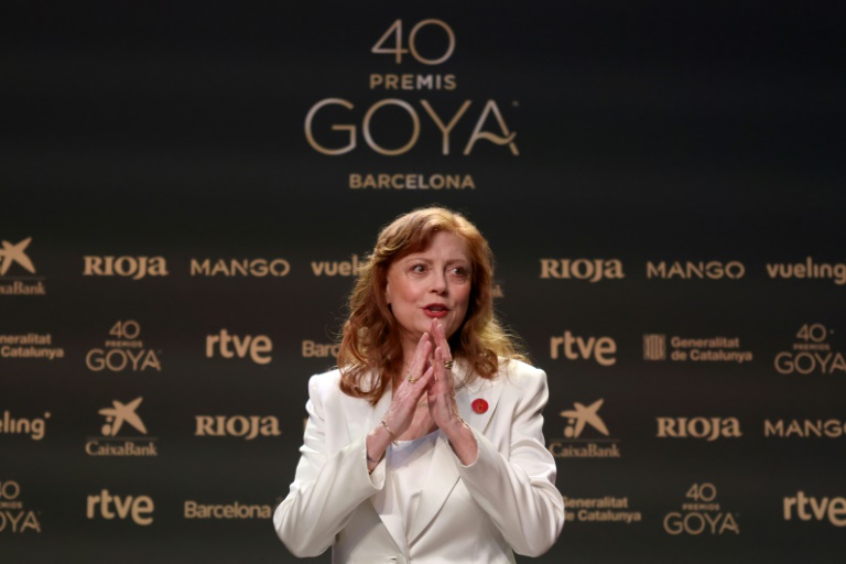 L'actrice américaine Susan Sarandon, à la veille de la 40e cérémonie des Goya, à Barcelone, le 27 février 2026