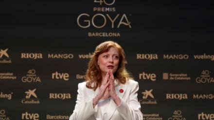 L'actrice américaine Susan Sarandon, à la veille de la 40e cérémonie des Goya, à Barcelone, le 27 février 2026