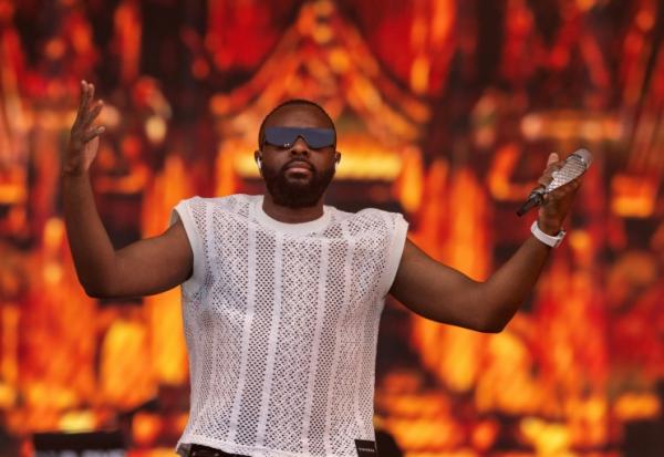 Le chanteur congolais Gims lors d'un concert au festival Les Vieilles Charrues, dans le Finistère, le 16 juillet 2026