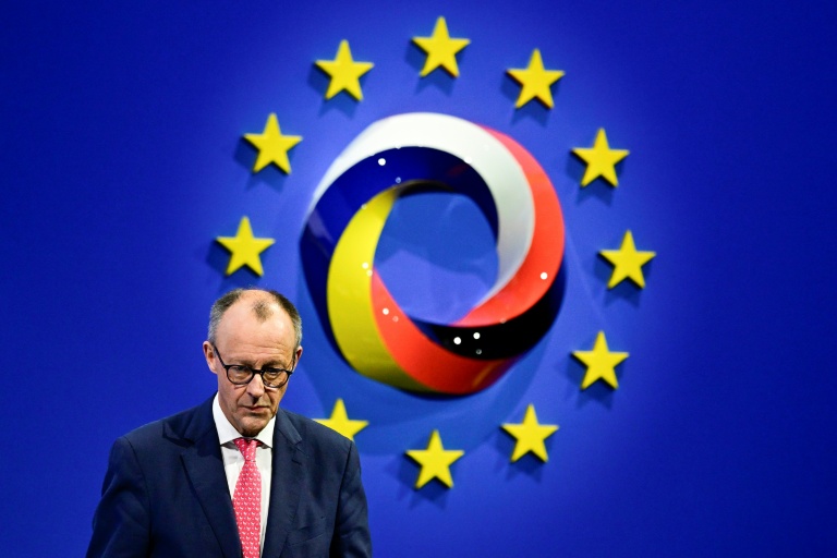Le chancelier allemand Friedrich Merz au campus EUREF de Berlin, le 18 novembre 2025